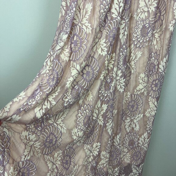 Promesa Maxi Dress XL Purple Sleeping Beauty Feminine Lace Fairy Whimsical Flora - Picture 6 of 14